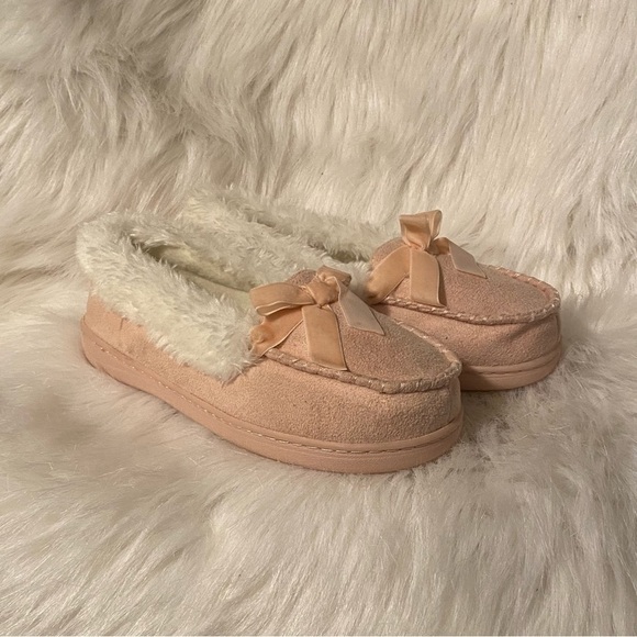 Jessica Simpson Slipper Girls‎ Size 2/3 Large Pink Slip On Fur Lining - Picture 9 of 10